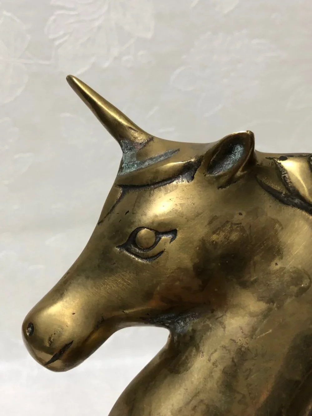 Vintage Brass Unicorn Bookends Pair Gold Fantasy Decor Mystical Heavy Sculpture